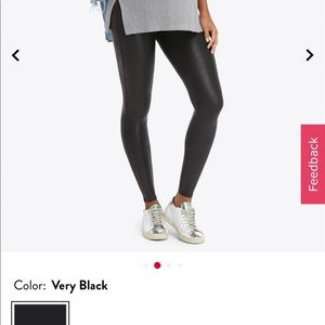 spanx maternity faux leather leggings